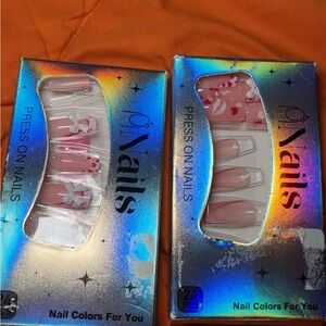 Pink Press-On Nails Set